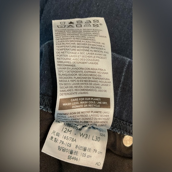 Levi Strauss Signature Totally Slimming Pullon Skinny Jeggings-Dark Wash-Size 12 - Picture 9 of 9